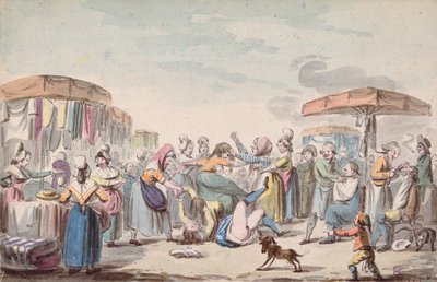Jahrmarkt zur Zeit der Französischen Revolution, ca. 1789 von Etienne Bericourt